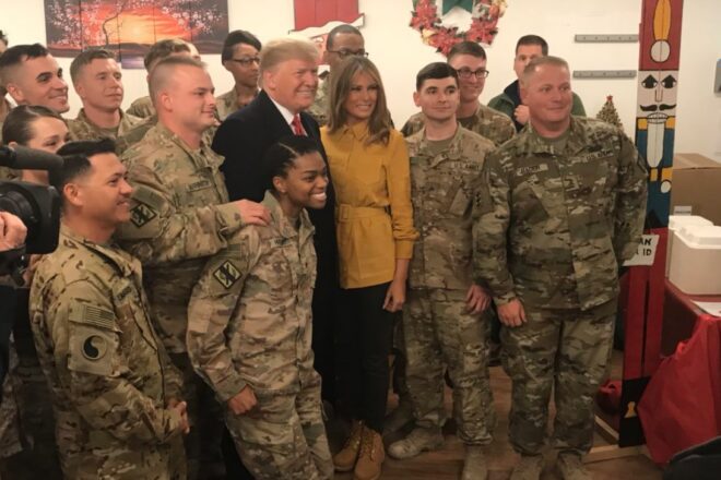 Trump visits US Troops in Iraq, addresses pull out of Syria