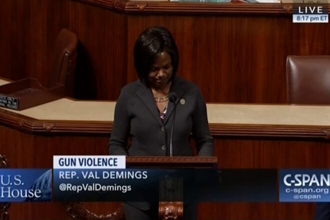 Demings delivers passionate gun control address to congress