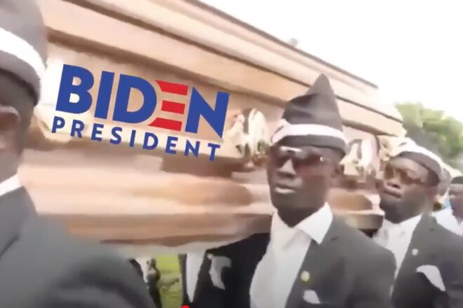 Trump Shares Biden Campaign Funeral Video