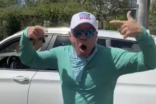 WARNING: EXPLICIT LANGUAGE — Gay Biden thug assaults Trump hat-wearing supporter (VIDEO)