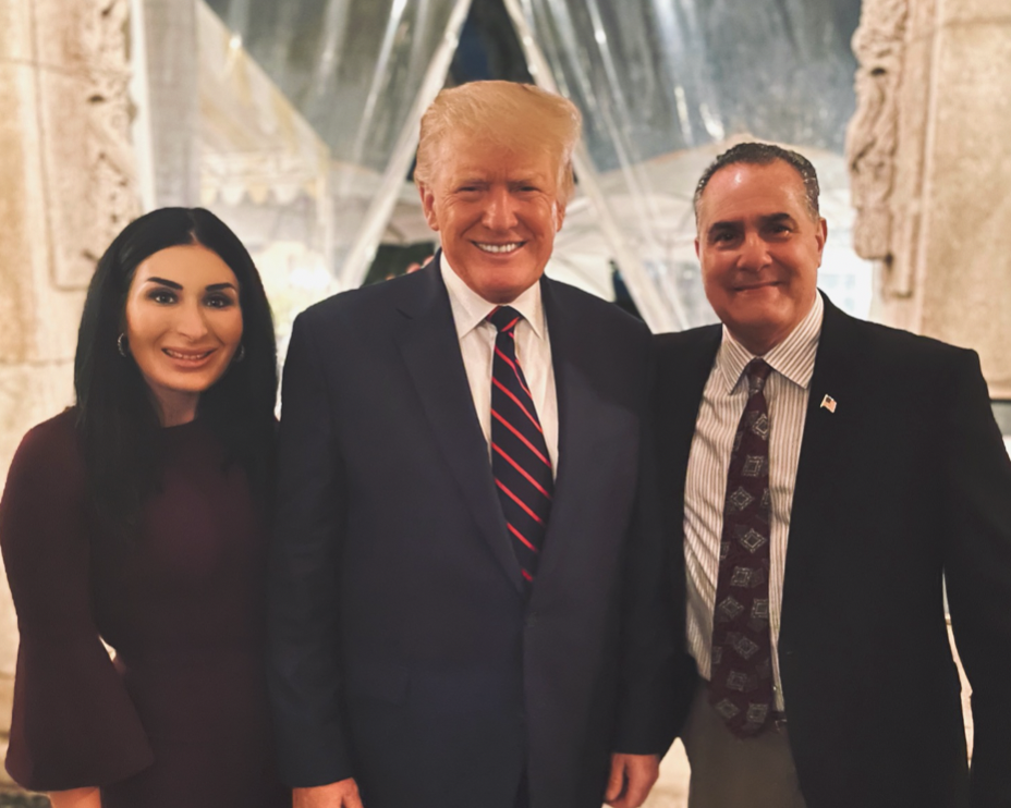 President Donald Trump, Laura Loomer and Willy Guardiola at Mar-A-Lago