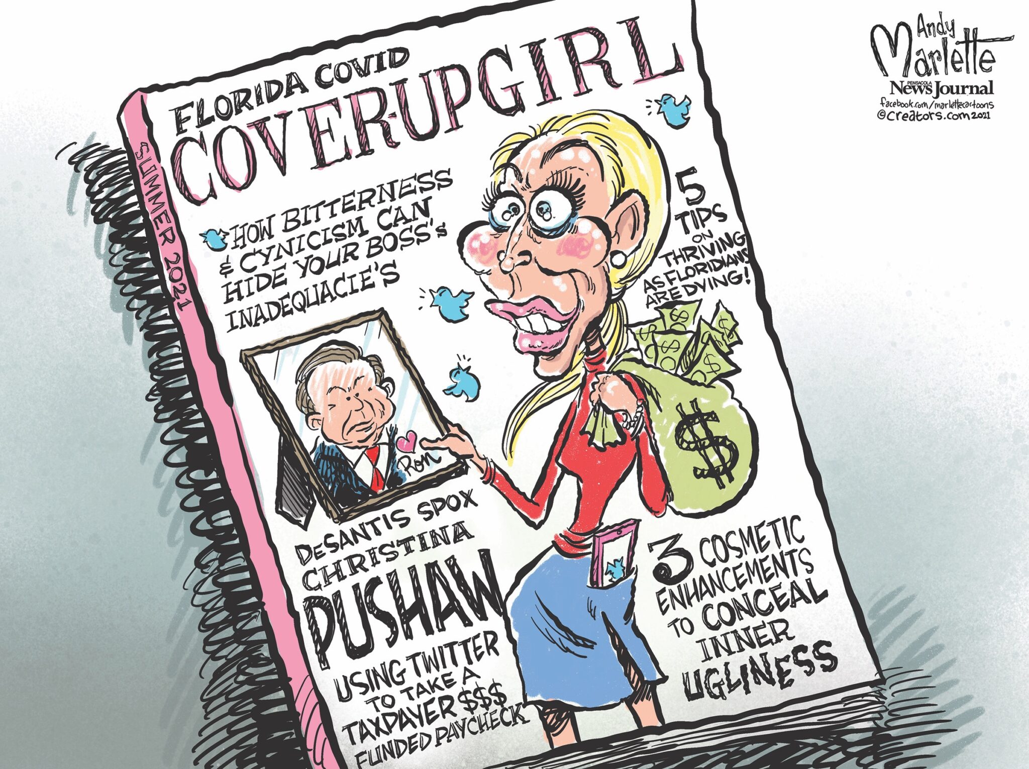 Media Outlet Promotes Sexist Cartoon Of Desantis Spokeswoman Christina Pushaw · The Floridian