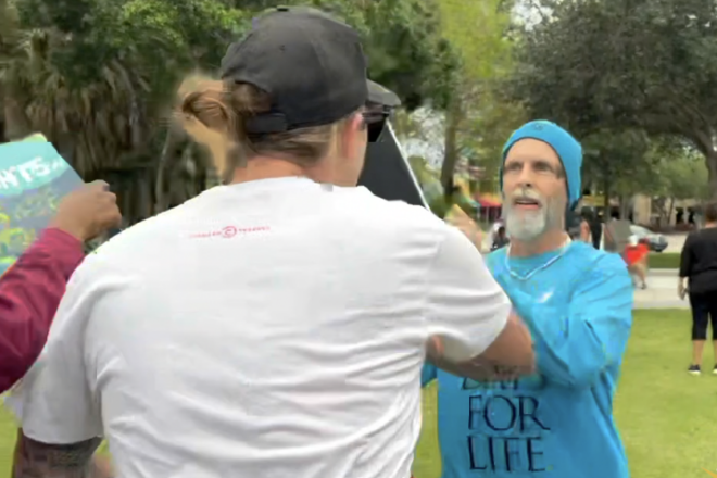 [Warning: Graphic Video/Audio] Pro-Abortion Rally in Florida Turns Violent