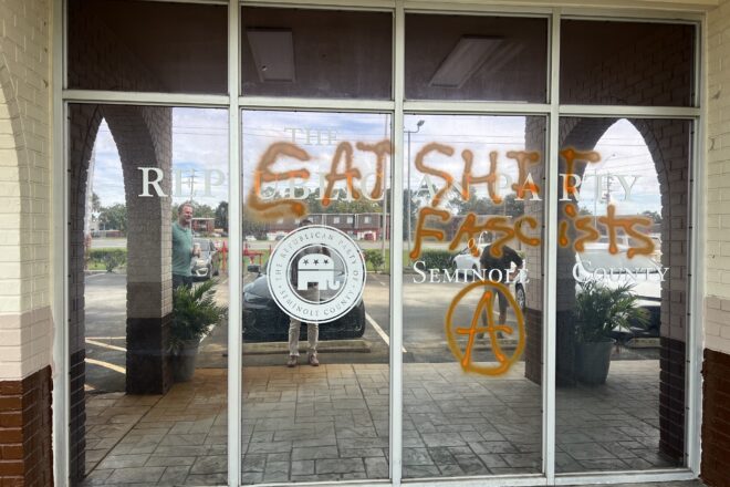 Local Florida Republican Party HQ Vandalized by Anarchists