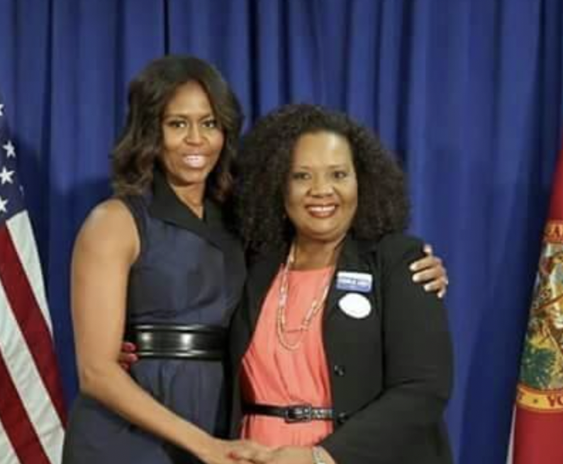 Karen Green with Michelle Obama