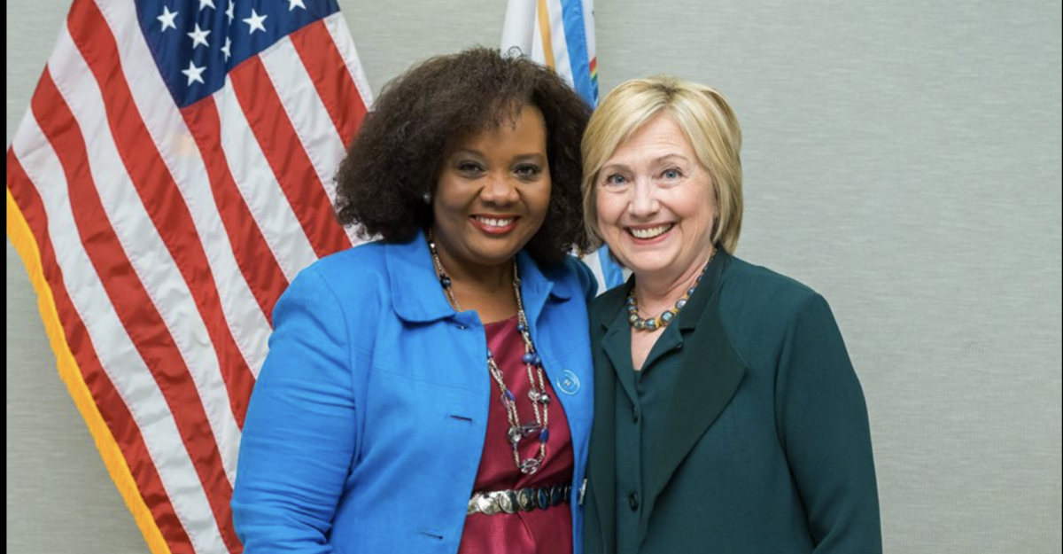 Karen Green with Hillary Clinton