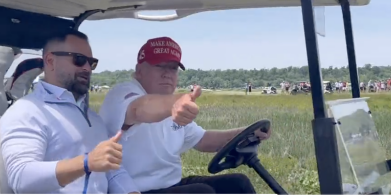 Trump and Mills 'Link' up on the Golf Course