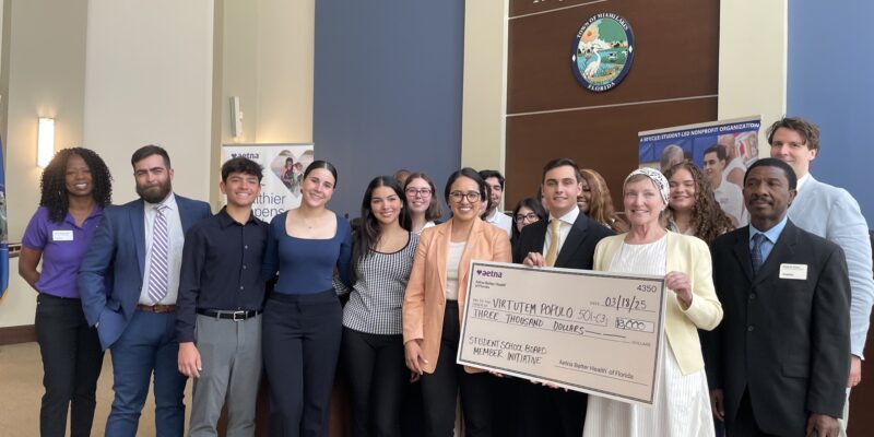 Aetna Presents Grant Check to South Florida Student-Led Non-Profit